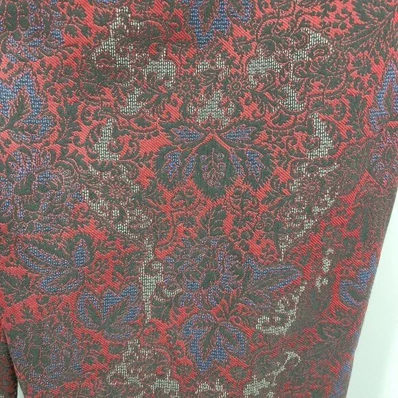 Free People High Waisted Pleated Front Cropped Brocade Jacquard Pants - Picture 5 of 8